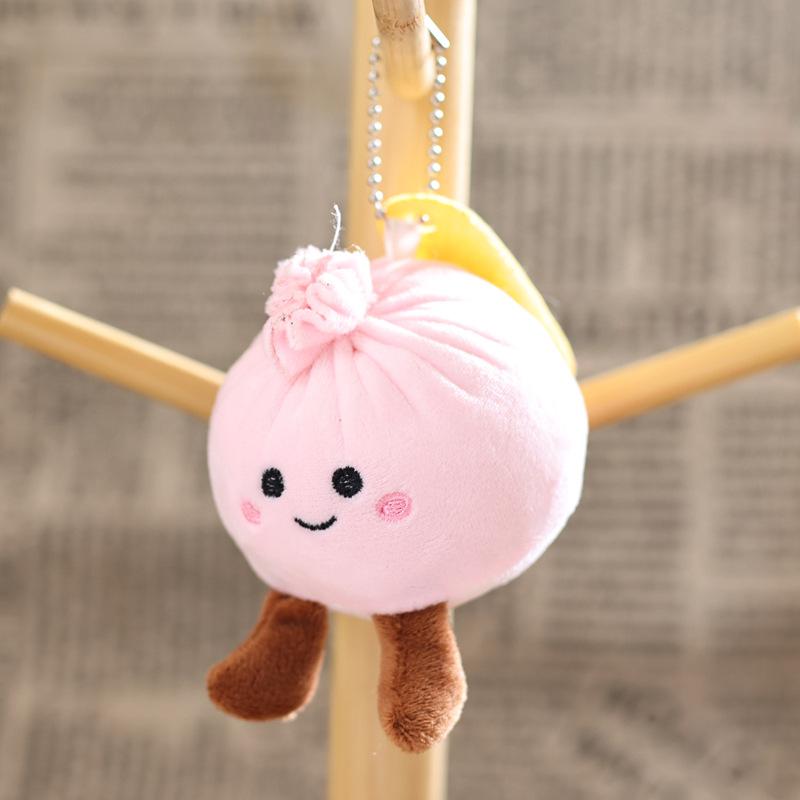 1Pcs Little Bun Keychain Doll Plush Toy Mini Couple Backpack Pendant Doll Decoration Girl'S Gift Diy Accessories