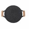 Black Korean Grill Pan Stone Coating Cooking Plate Easy To Clean BBQ Griddle  Tabletop BBQ