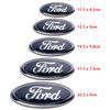 HFVS5 Ford Metal All Sizes Logo For Focus Edge Mondeo Ecosport Fusion Fiesta Rear Trunk Emblem Metal Cover Sticker Badge Classic Blue