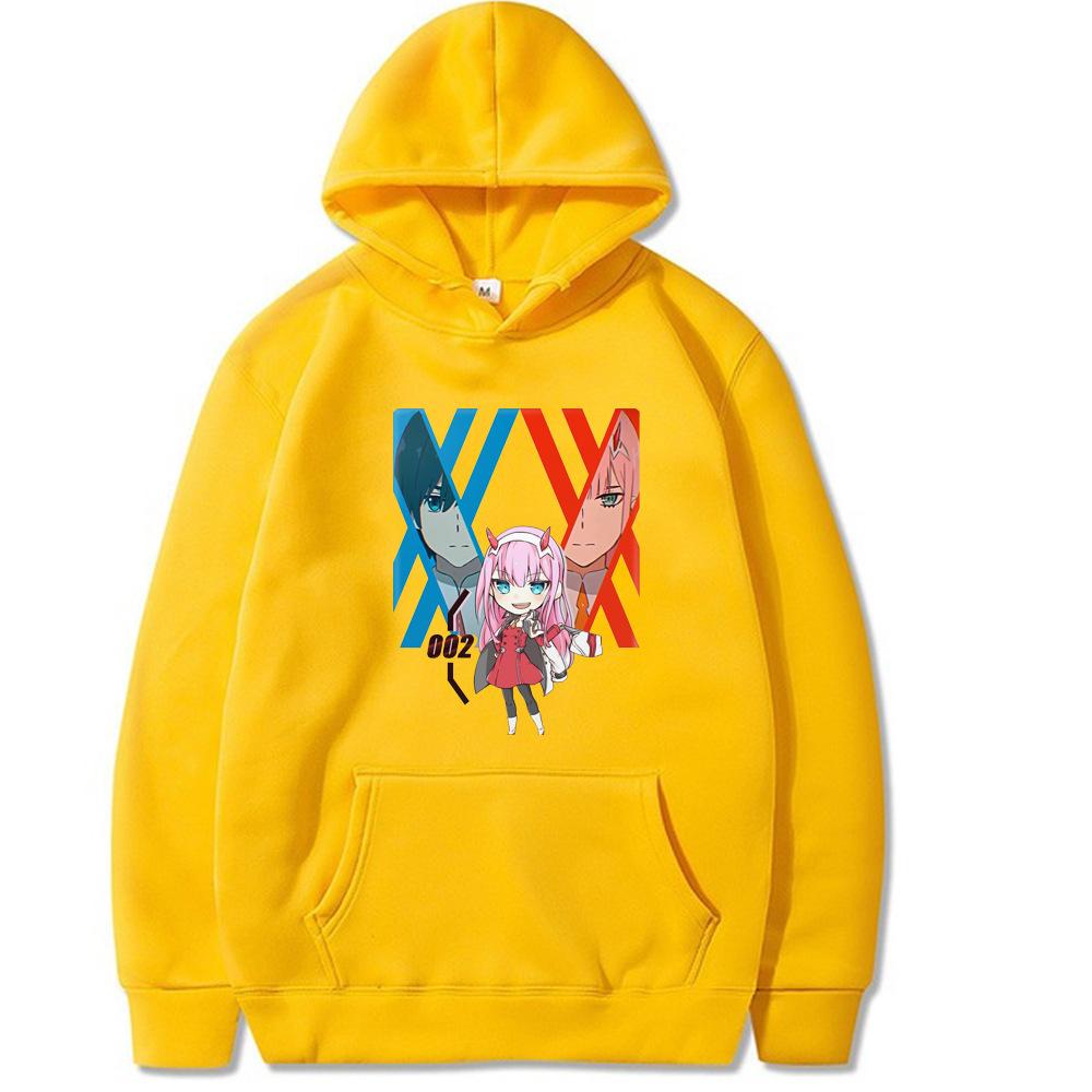 Japanese Anime Darling In The Franxx Zero Two Hoodies Women Men Long Sleeve Sweatshirts Unisex Cool Streetwear Clothing
