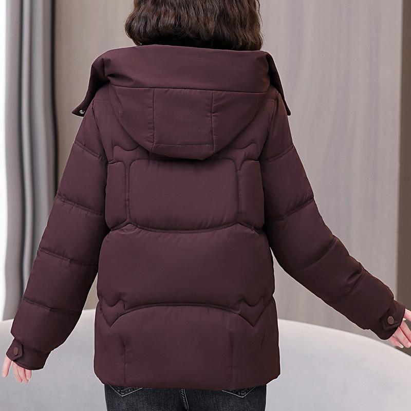 Plus Size XL-5XL Fashion Winter Woman Parkas Hooded Thick Warm Jacket Loose Middle Age Women's Coats