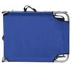 Folding Sun Lounger with Sun Canopy Steel and Fabric Blue