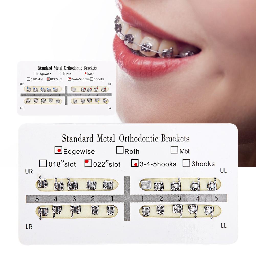 10 Packs Metal Dental Teeth Orthodontics Brackets Braces 022slot 345hooks