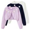 Pure Cotton A-type Sunflower Children's Shawl Summer Air-conditioning Shirt Girls Knitted Cardigan Jacket