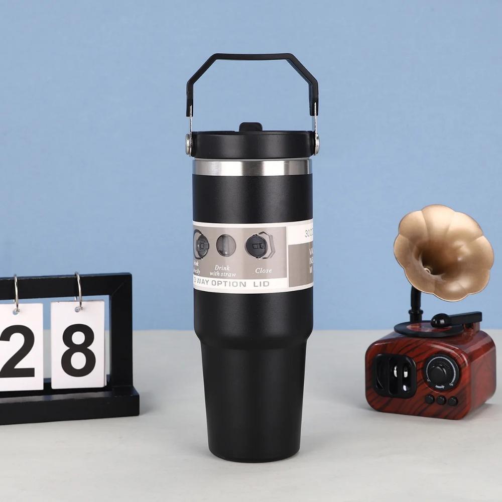 Termoska na kávu z nerezové oceli, přenosná, s tepelnou izolací, na horké i studené nápoje, cestovní, fitness, nepropustná termoska