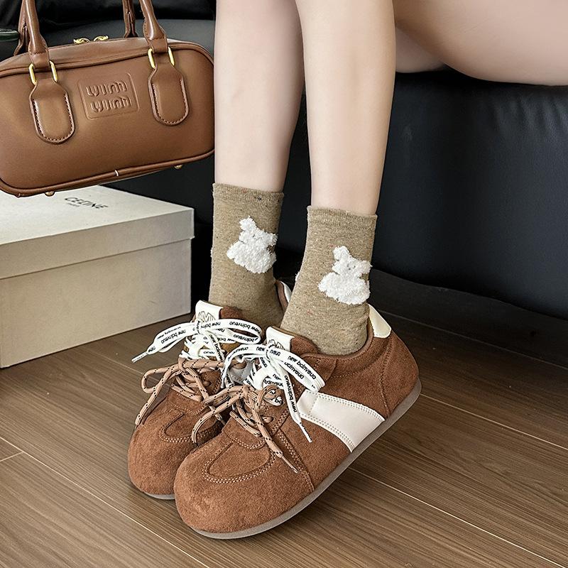 

Повседневные женские осенние новые универсальные толстоподошвенные туфли с большой головой, уродливо-милые, как хлеб 40 верблюд