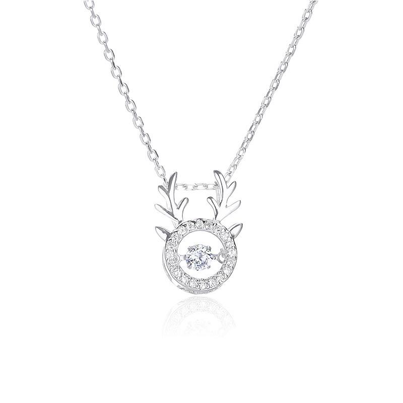 Agile Yilu You Necklace Women's Clarbone Chain Japanese and Korean Simple Antler Pendant Neck Chain