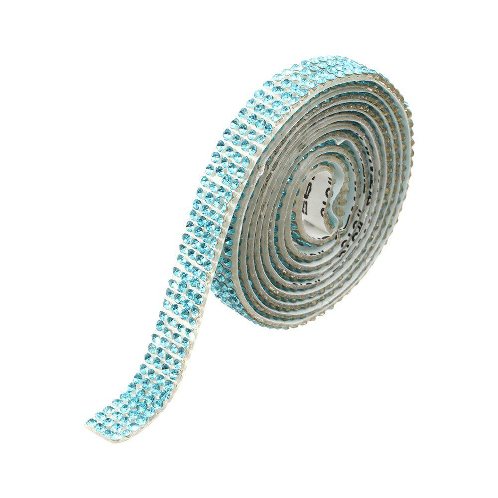 Yard Colorful Arts Crafts Crystal Sticker Glitter Self-Adhesive Rhinestone Trim Tape Diamond Ribbon