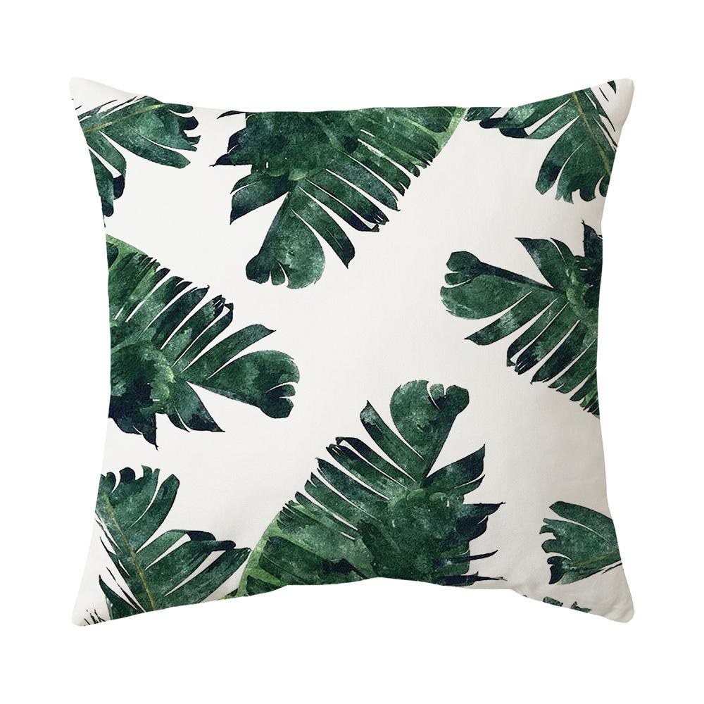 Pillow Nordic Plant Print Pillow Home Sofa Bedside Cushion Square Pillow Case