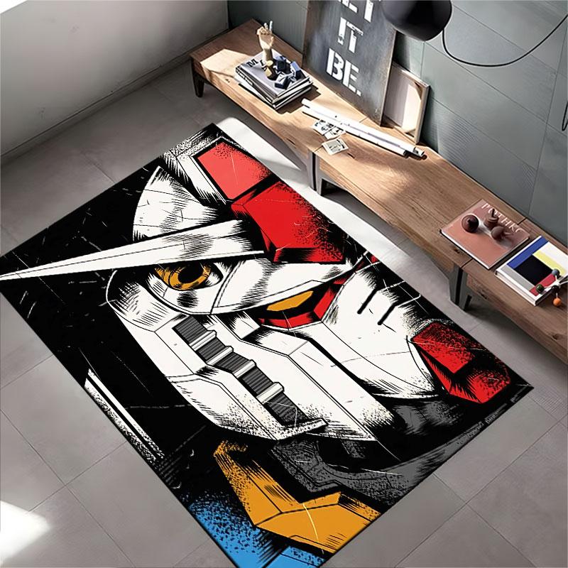 Robot-Themed Sci-Fi Print Carpet suitable as a non-slip mat for the living room or bedroom sofa