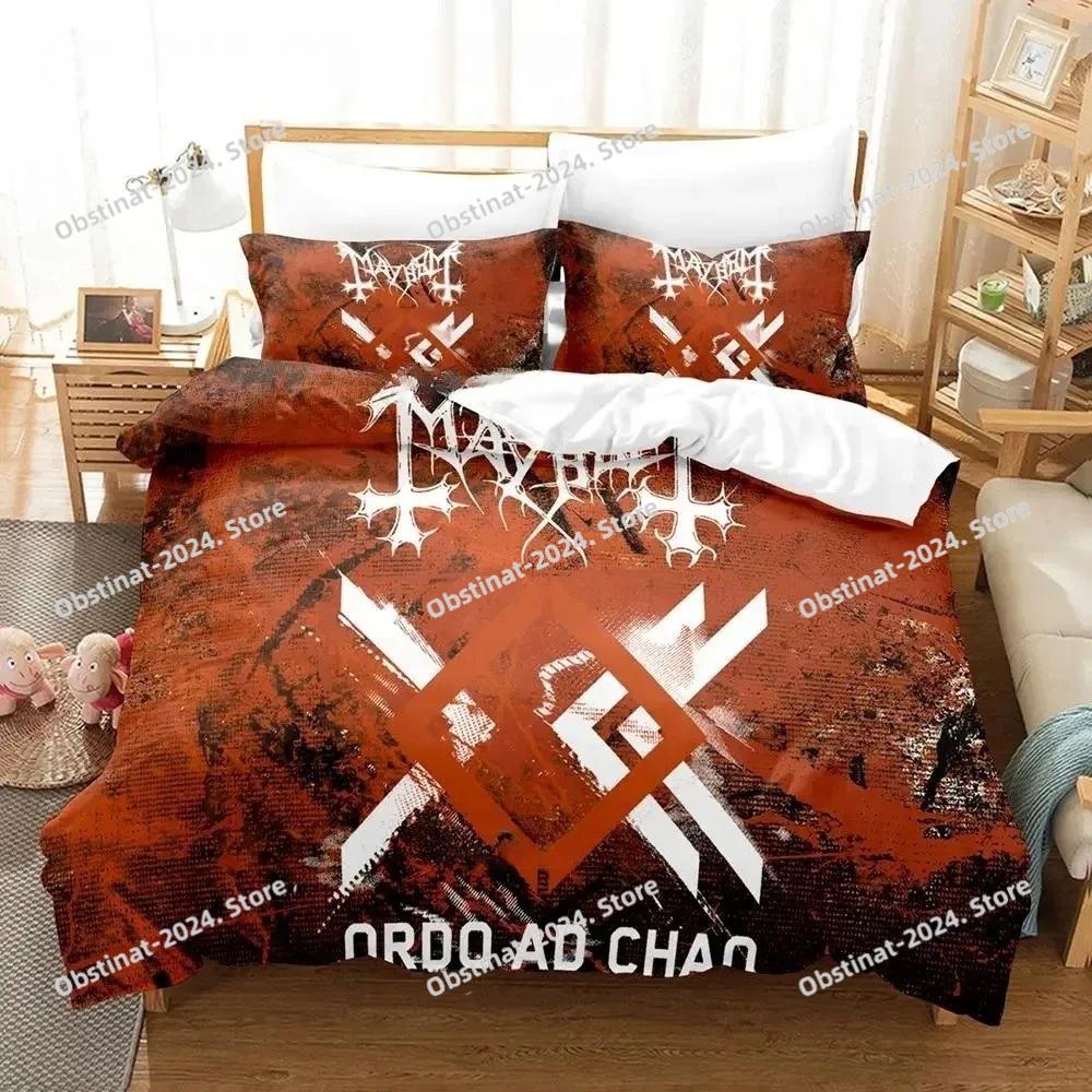 Kaos Yatak Takımı Tek İkiz Tam Kraliçe Kral Boyutlu Yatak Takımı Yetişkin Erkek Çocuk Odası Nevresim Takımları 3D Baskı Anime