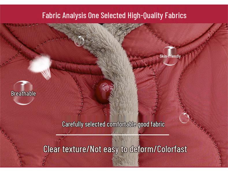 2025 Women's Winter Cotton Jacket: Stylish & Lightweight Outerwear for Middle-Aged and Elderly Mothers