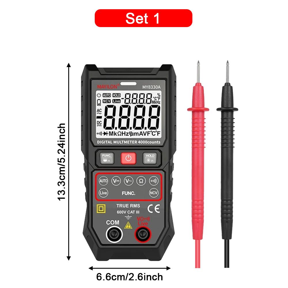 

MAYILON Professional Digital Multimeter Electric Voltage Meter Resistance Tester Hz NCV LIVE Continuity Buzzer Multi Meter