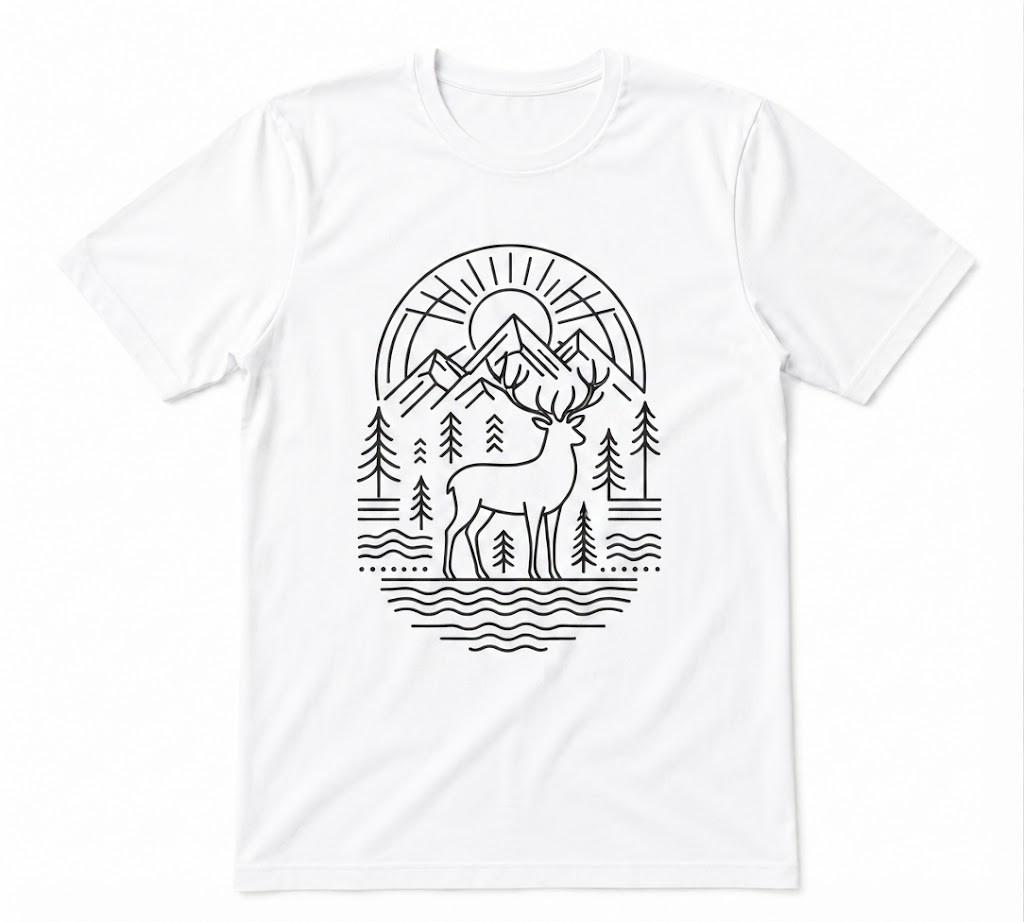 Elk Spirit Mountain Forest Nature Lover Deer White T-shirt
