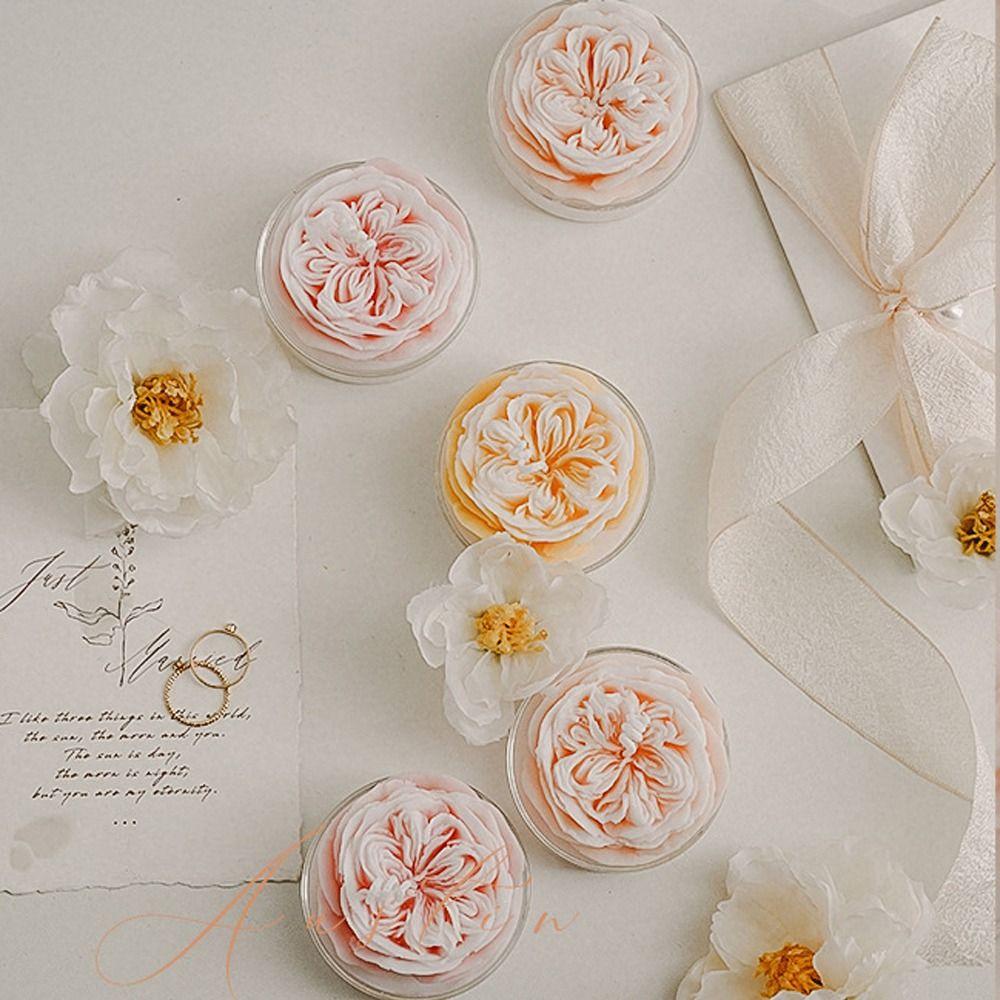 Candle Aromatherapy Gypsum Wedding Souvenirs Flower Mould Soap Mold Rose Candle Mold Silicone Mold