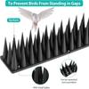 8/12pcs Long Lasting Anti Bird Spike Strip Anti Climb Bird Defender Spikes  Balcony Eaves