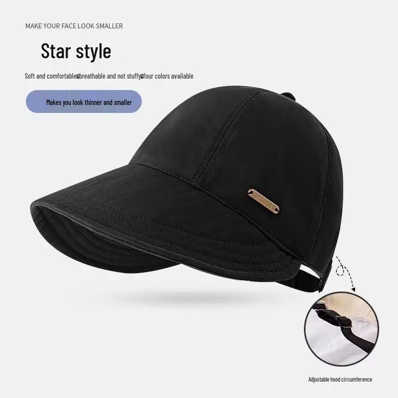 Quick-Drying Star Style Women's Sun Hat 2025: New Duckbill Fisherman Equestrian Hat for Summer