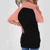 Women S Color Block Zip Up Hooded Sweatshirt Thick Fleece Plus Size Autumn Winter