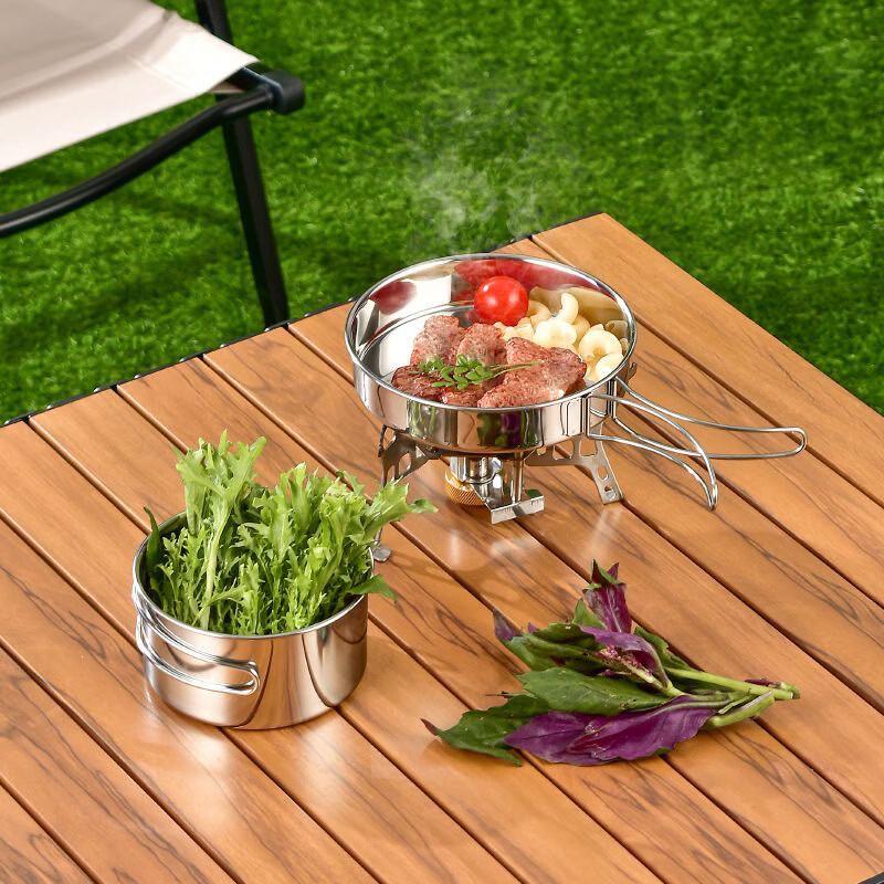 Portable 8-Piece Outdoor Cookware & Lunch Box Set