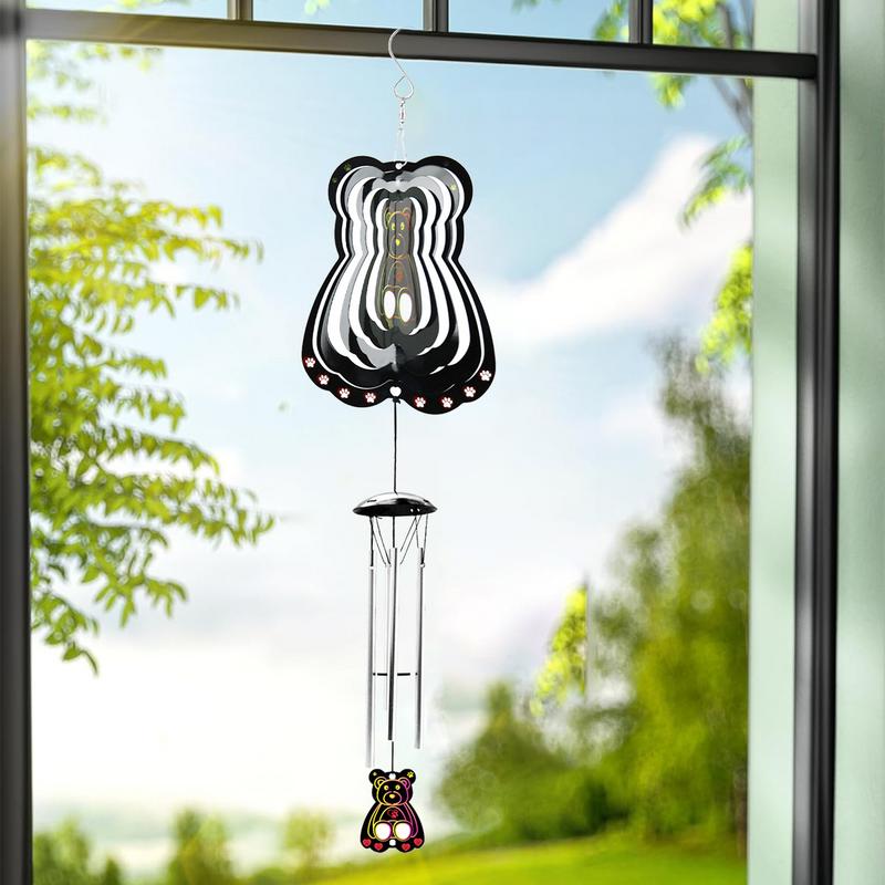 Outdoor Wind Chimes 3D Decorative Rotating Scare Bird Away Wind River Garden Spinners Pendant Lawn Ornament Yard Art Decor For