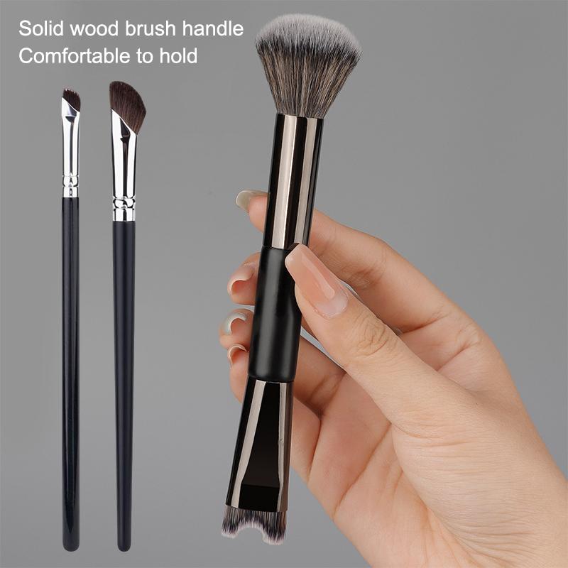 Dual Ended Nose Contour Brushes 1 3 Pcs Kit Angled Eyeshadow  Brush For Beauty Enthusiasts Daily Makeup Routine