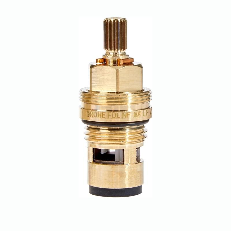2Pcs Brass & Ceramic Valves Cartridges Replacement 45882000 Simple Installs for Hot & Cold Water Faucets Easy To Install