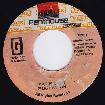 7inch Record BUJU BANTON  Man Fi Dead NONE Penthouse Vinta Jamaica Reggae Ska  Dub Used