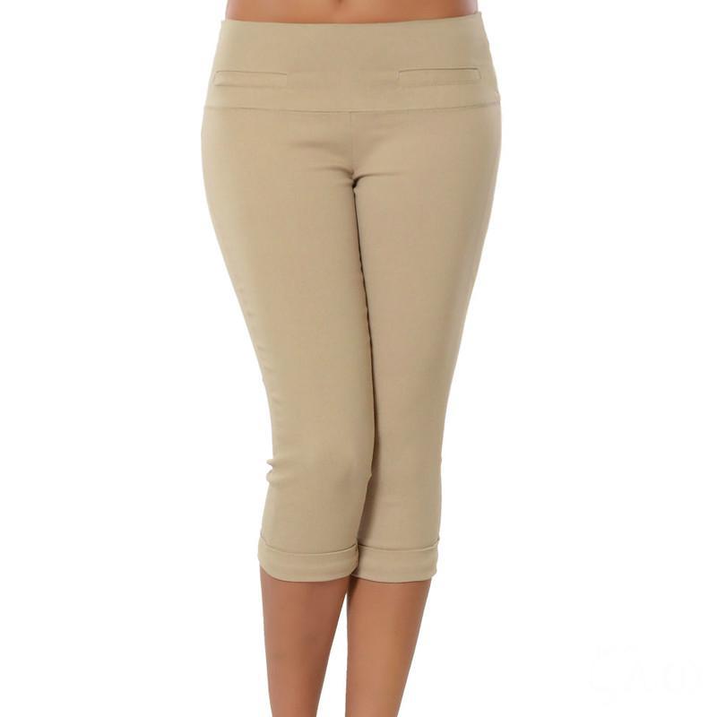 Mujer Pantalones talla grande Pantalones elásticos Cintura Strech Casual  Verano Solid Skinny Pants comprar a buen precio — entrega gratuita, reseñas  reales con fotos — Joom