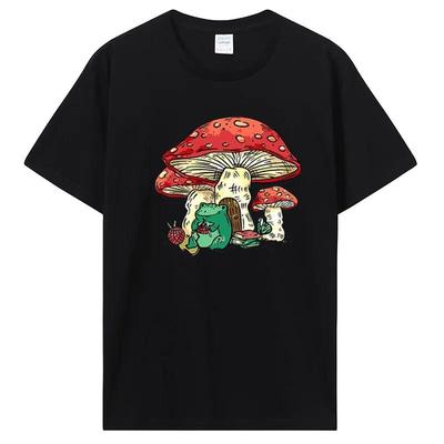 Cottagecore Aesthetic Mushroom Dark Academia Frog New T Shirt Hip Hop Men