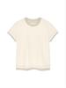 [Matinkim] COLOR POINT LAYERED TOP FOR WOMEN IN IVORY
