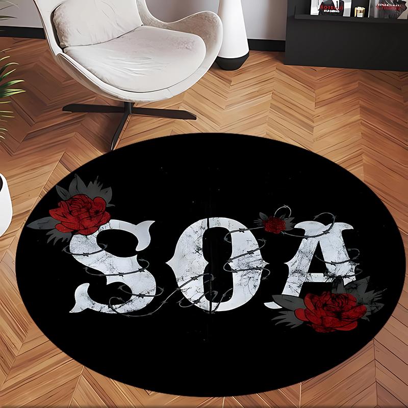 Sons Of Anarchy (5) Round Office Rug Decorative Floor Rug for Office Bedroom Living Room and Home Space