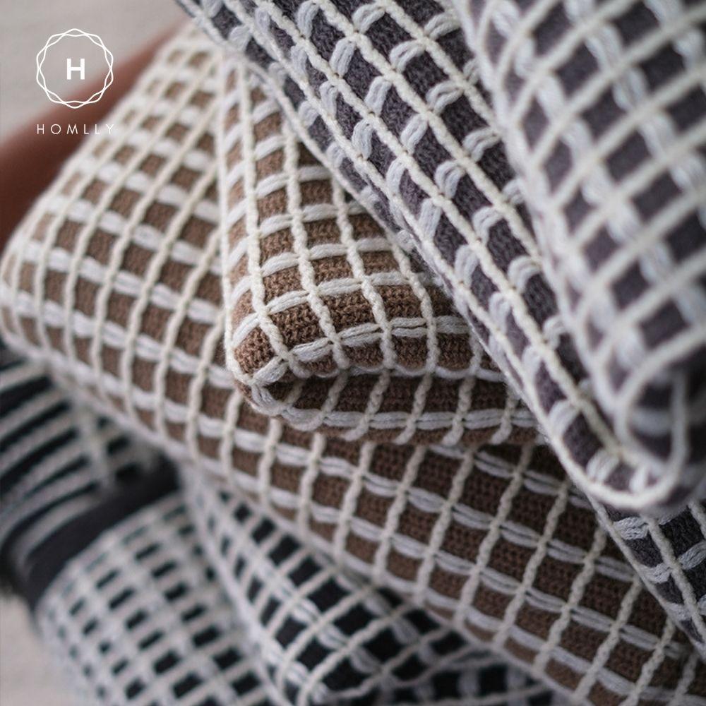 HOMLLY Chekii Gestrickte Weiche Gewebte Decke Überwurf mit Quasten für Sofa Stuhl Bett