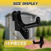 15 Pcs Tool Hook for Shed Accessories  Plastic ABS Tool Hooks Compatible with Lifetime Shed 60305 60118 60127 60138 60141 Etc Not Work On Any Sheds