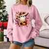 Ladies fashion casual Halloween printed pullover sweater