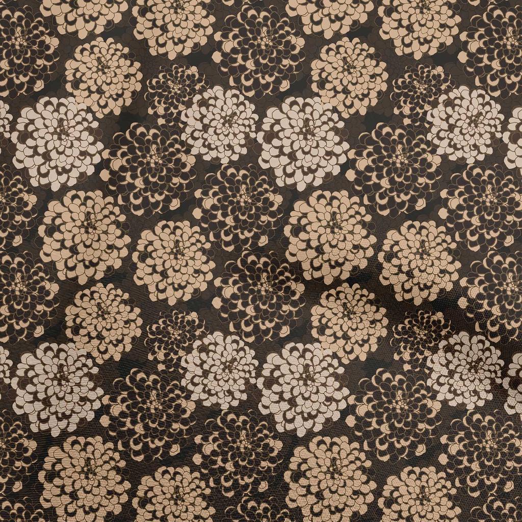 oneOone Cotton Flex Gray Fabric Dotted Floral Craft Projects Decor Fabric Printed By The Yard 40 Inch