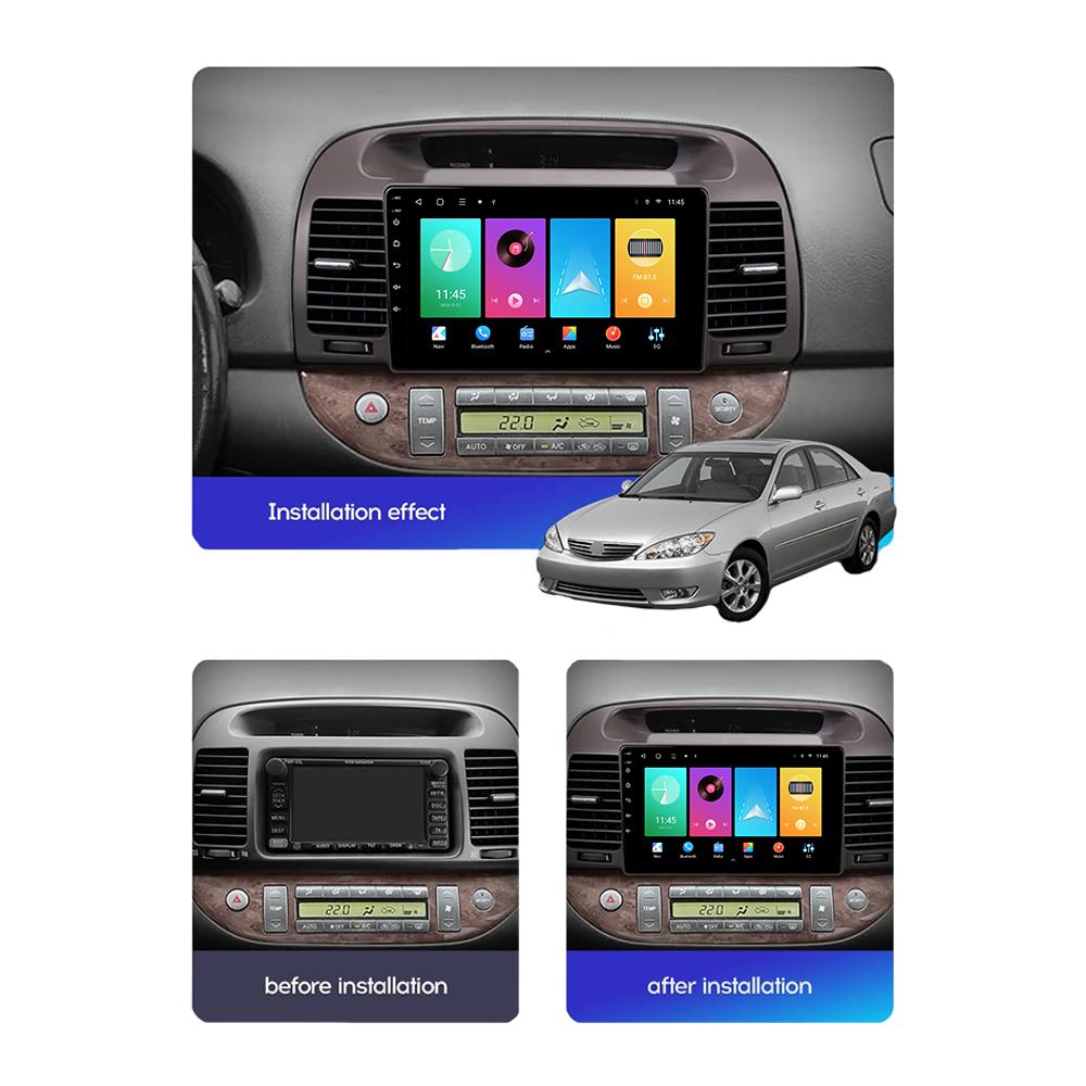 Car Radio Android Auto Carplay For Toyota Camry V30 2001-2005 Multimedia Player Head Unit Stereo GPS Navigation BT WIFI 1+16GB