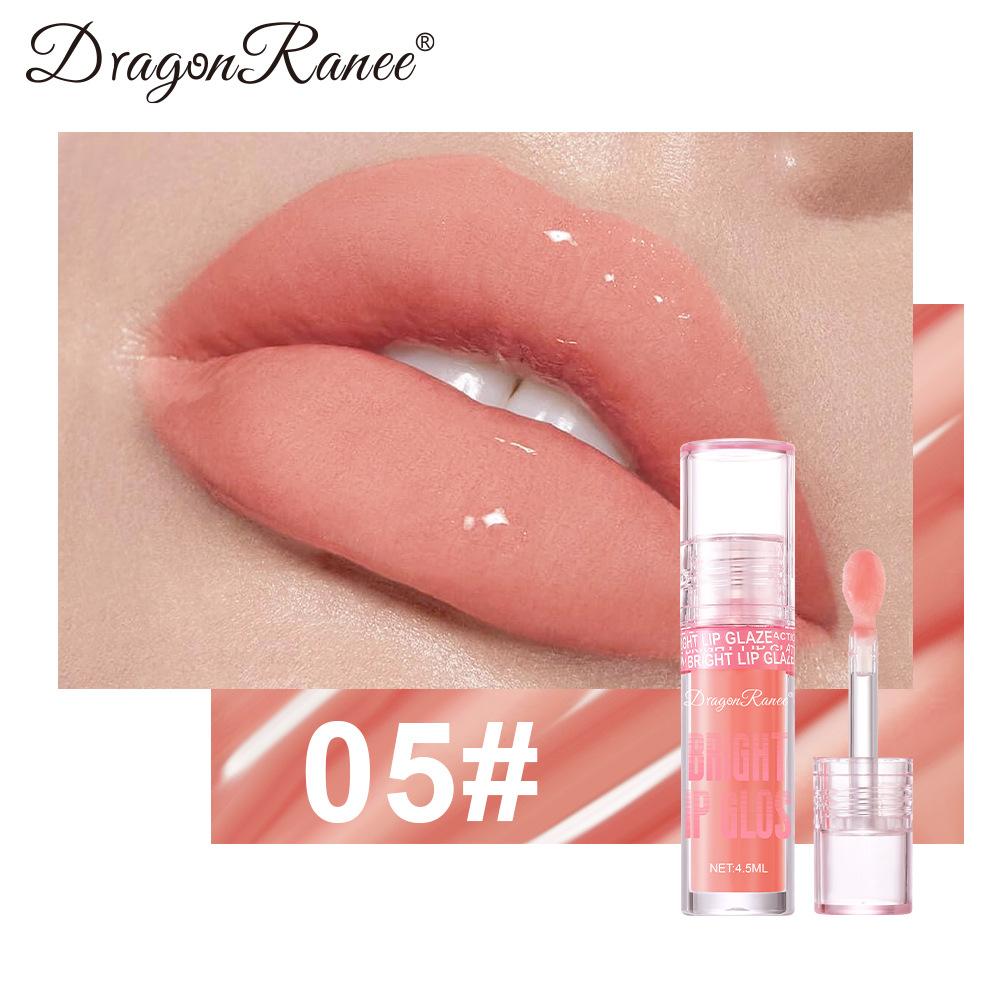 Glass Water-light Mirror Moisturizing Lipstick Beads and Large Brush Puzzling Lips Shiny Oily Lipstick Waterproof and Long-lasting Liquid Lip Gloss