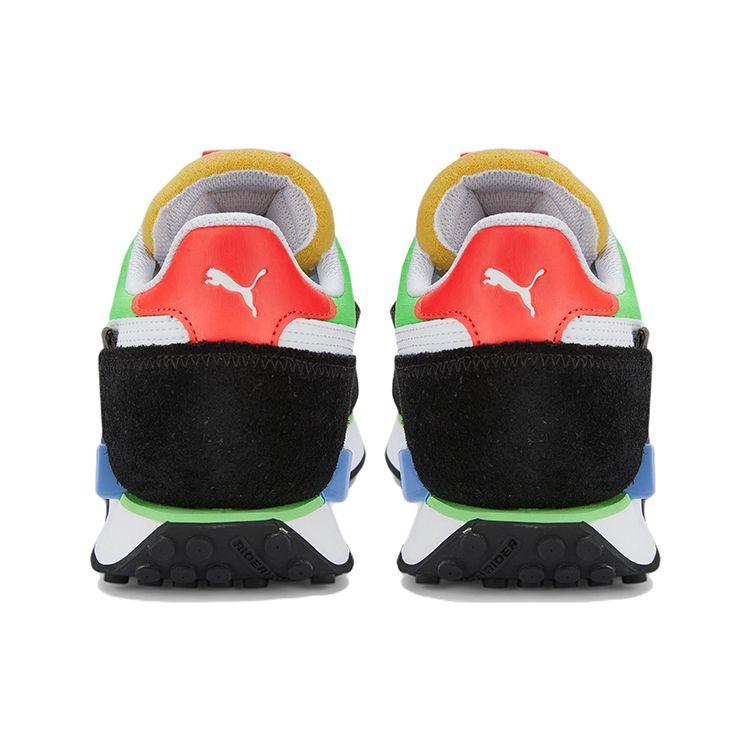 Puma Future Rider Play On - Dark Shadow Fluo Green Unisex Sneakers Multi-Color Black 371149-85
