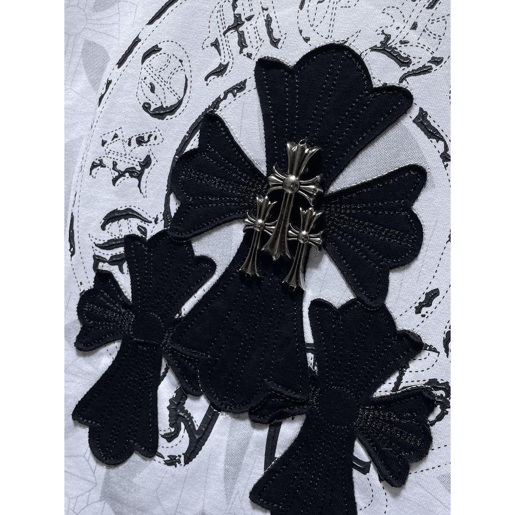 8929 CHROME HEARTS 2026 Summer New High Quality Cotton Round Neck Loose Large Size Men's and Women's T-shirt Couple T-shirt