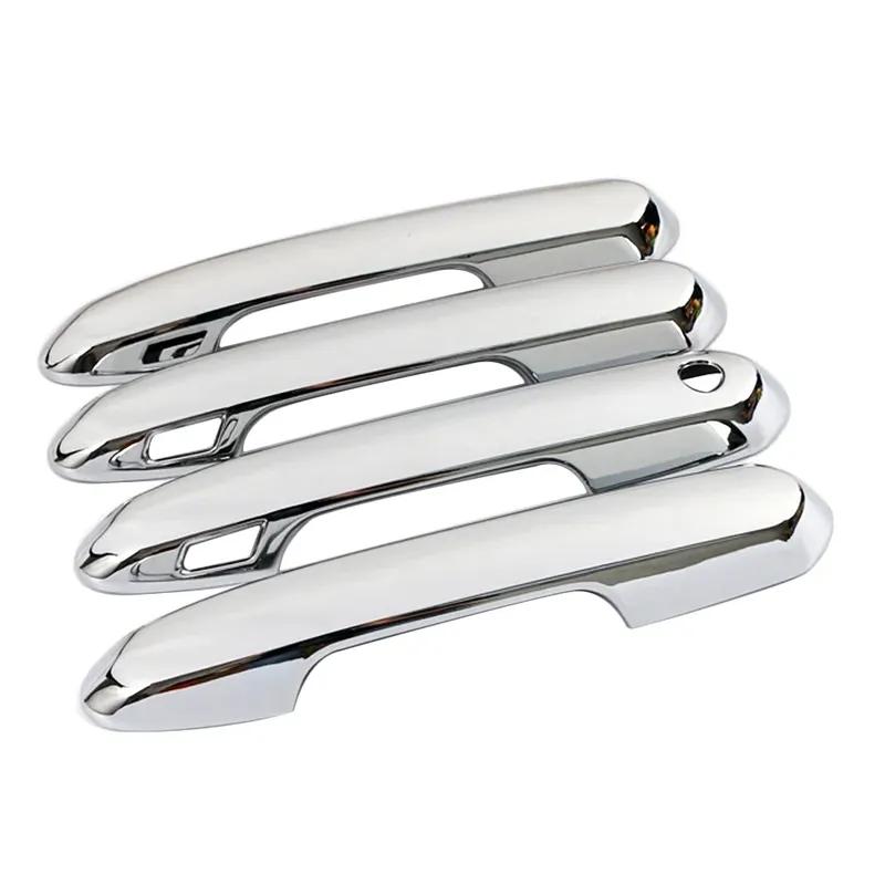 For Toyota Rav 4 Rav4 -2025 Carbon Fiber Color Door Handle Cover ABS Decoration Protector Chrome Trim With 2 Smart Set