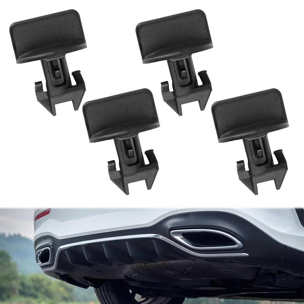 4 Pcs Rear Bumper Trailer Tow Hitch Trim Cover Retainer Clips, Durable Black ABS Plastic, Easy Tallation, Compatible with 68249278AA, SUV Bumper