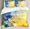 Geometric Eagle Duvet Cover Sets Full Size,Gold Starry Galaxy Bedding Set 3pcs,Abstract Mountain View Nature Animals Quilt Cove