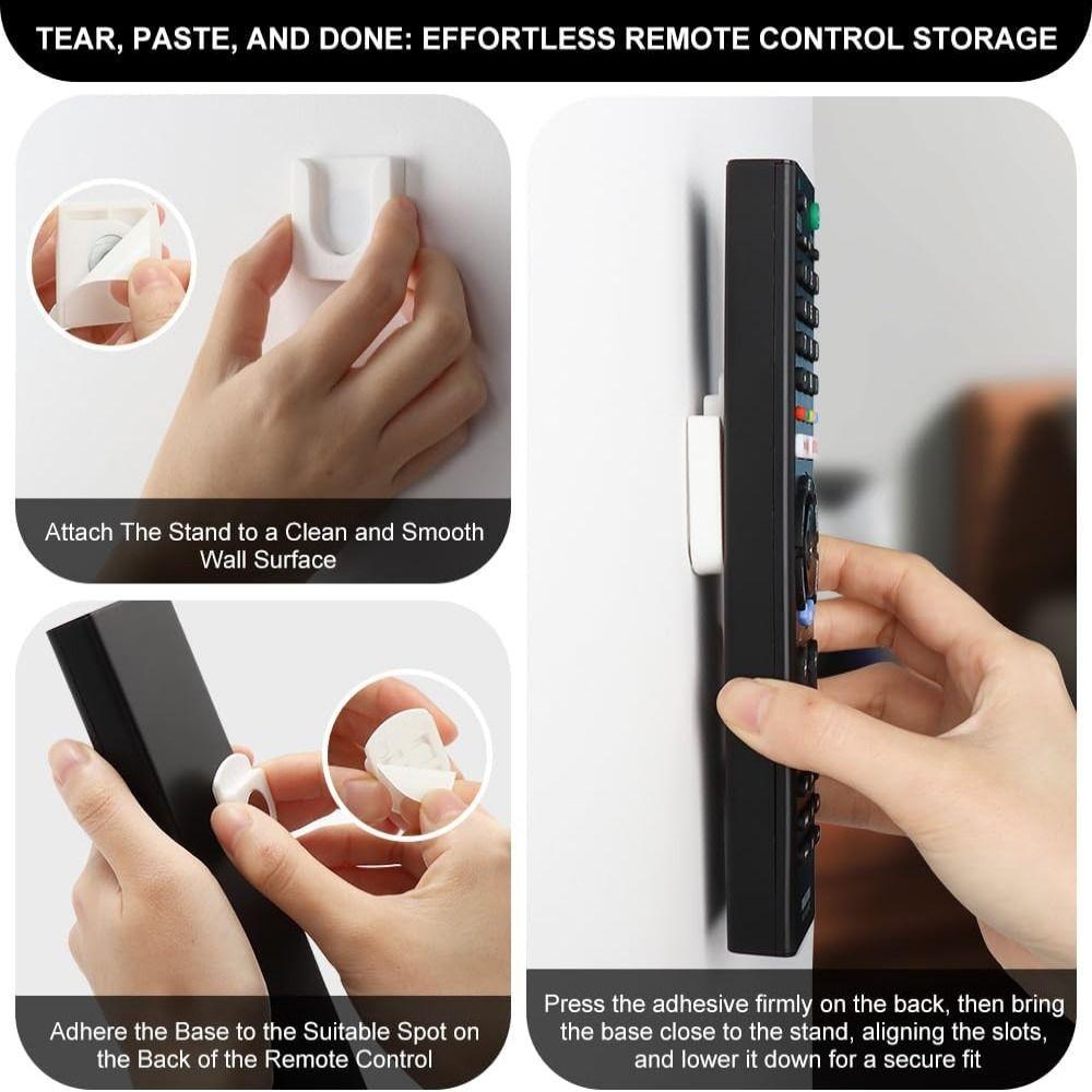 4Pcs Innovative Slot Design Magnetic Remote Control Holder Magnet Holder Hook  Hanging Tool