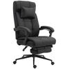 Office Chair with Footrest, Desk Chair, Swivel Chair with Headrest, Black