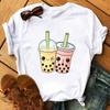 Funny Retro Casual Women's T-shirt Cute Women's Street Wear Panda Pattern Round Neck Short-sleeved Fashion Tea Print Aesthetic Clothing