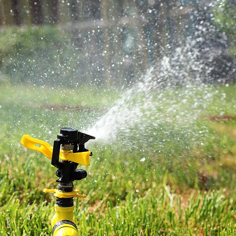 Adjustable Rocker Lawn Sprinkler 360 Degree Rotation Even Spray For Irrigation Agricultural Site Cooling Dust Removal