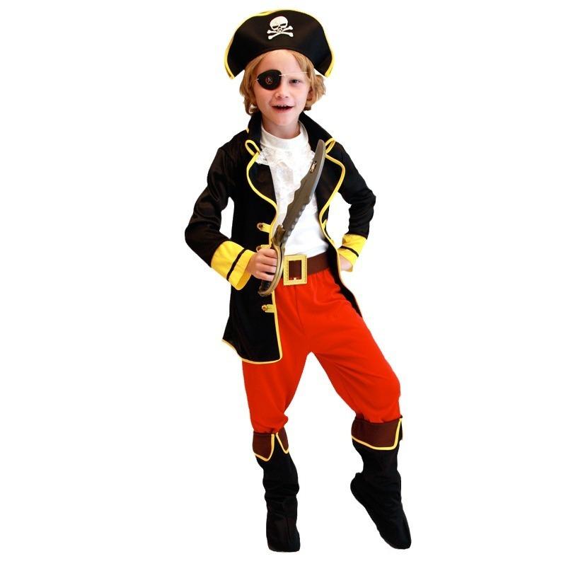 Halloween Pirate Show Costume Children's Pirate Captain Jack of the Caribbean Costume Children's Pirate Costume