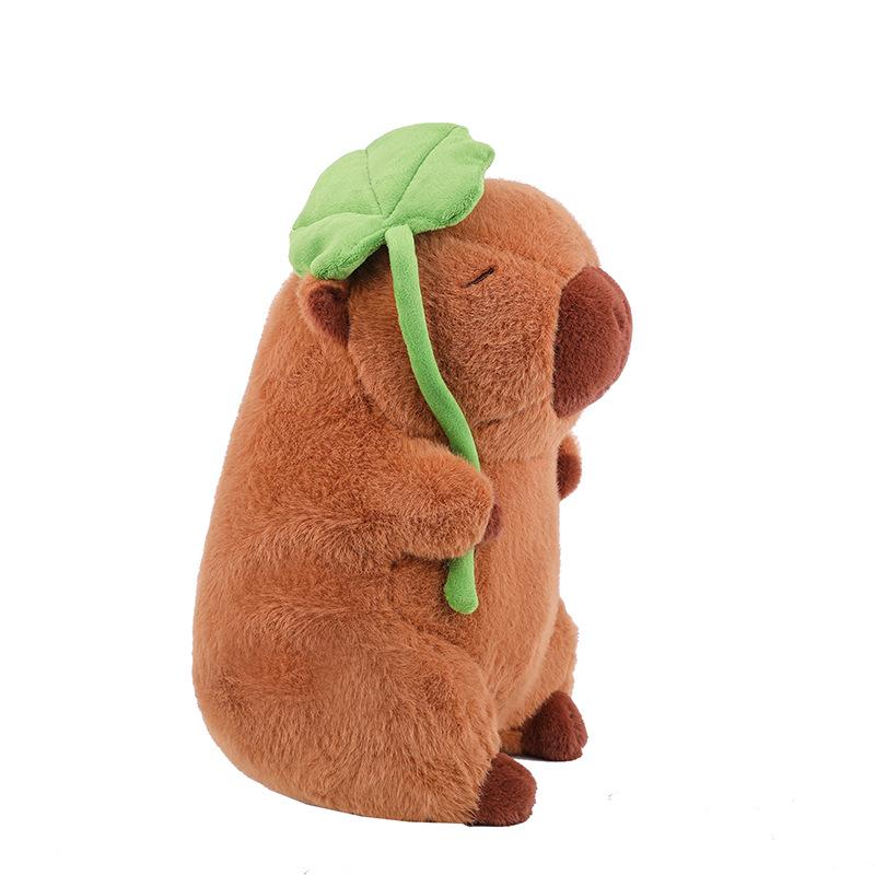 Genuine Lotus Leaf Kapibara Doll Cute Capybara Jun Plush Toy Children's Sleeping Pillow Ragdoll