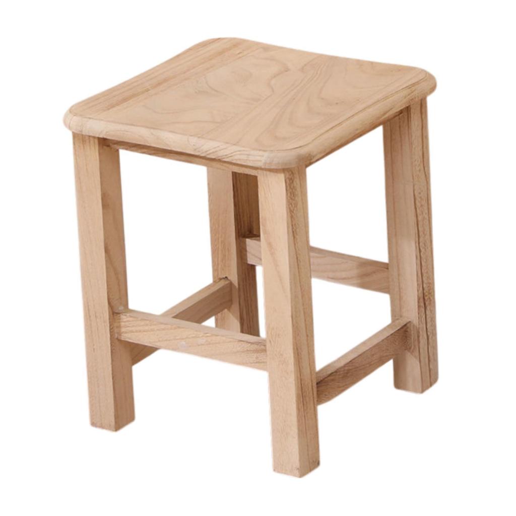 Wooden Foot Stool Change Shoe Stool Small Footstool for Doorway Dorm Bedroom Style B