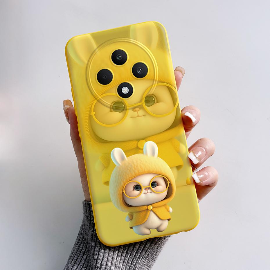 For Oppo Reno12 F CPH2637 Case Cute Rabbit Panda Shockproof Silicone TPU Back Cover for Oppo Reno 12F Reno12F 5G 2024 Soft Case